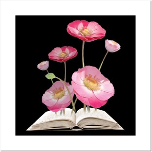 Book Of Flower, Flower Book, Flower And Book Posters and Art